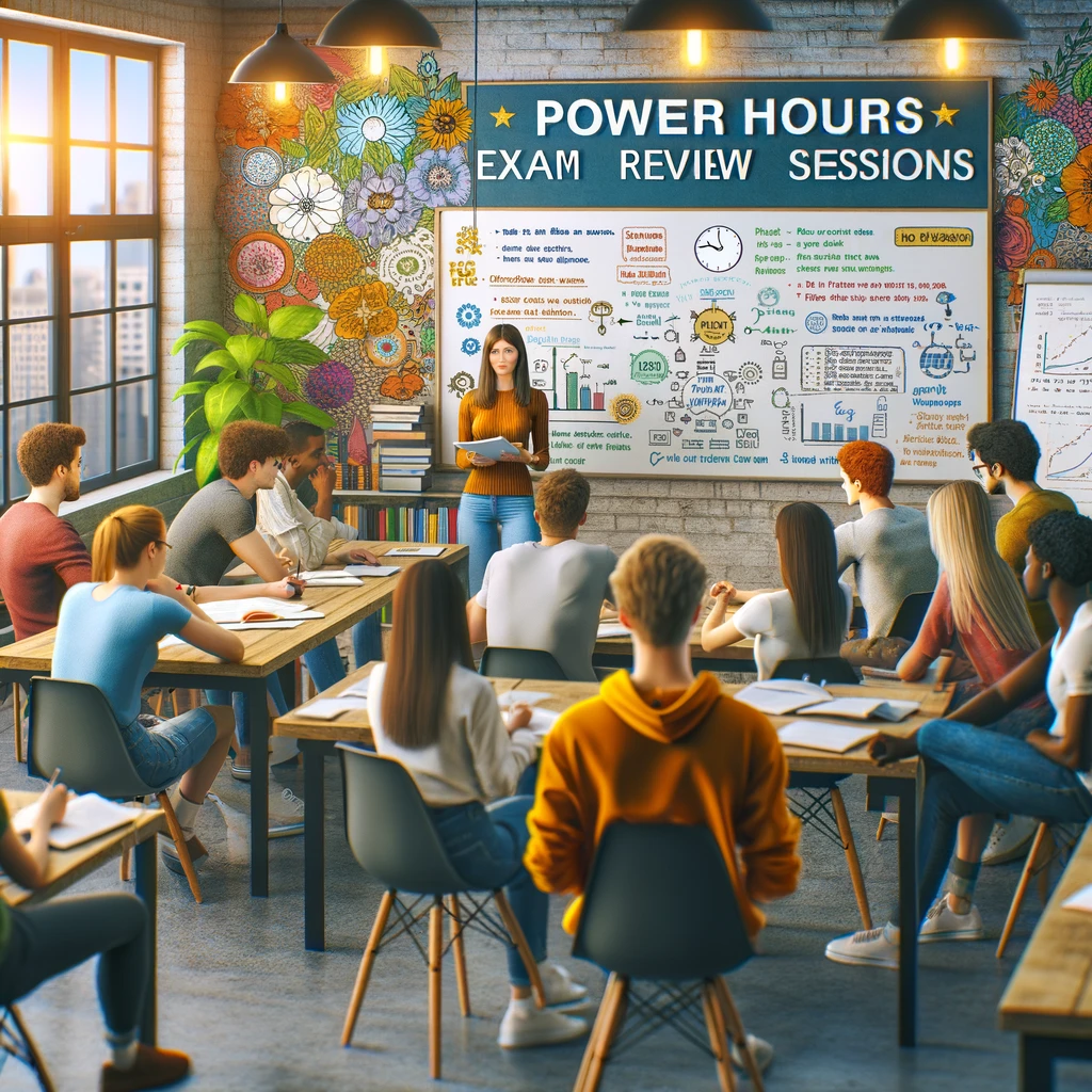A picture of a  group tutoring session