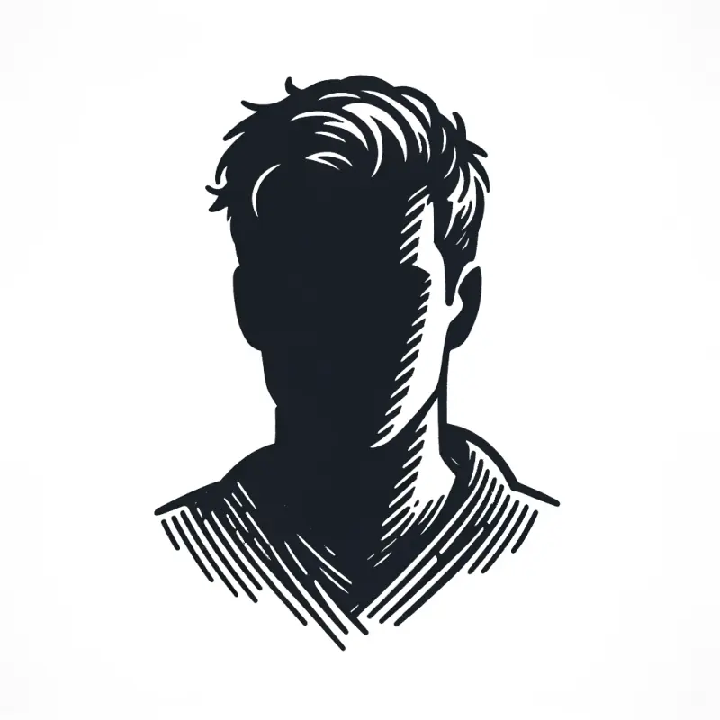 silhouette of a mans face