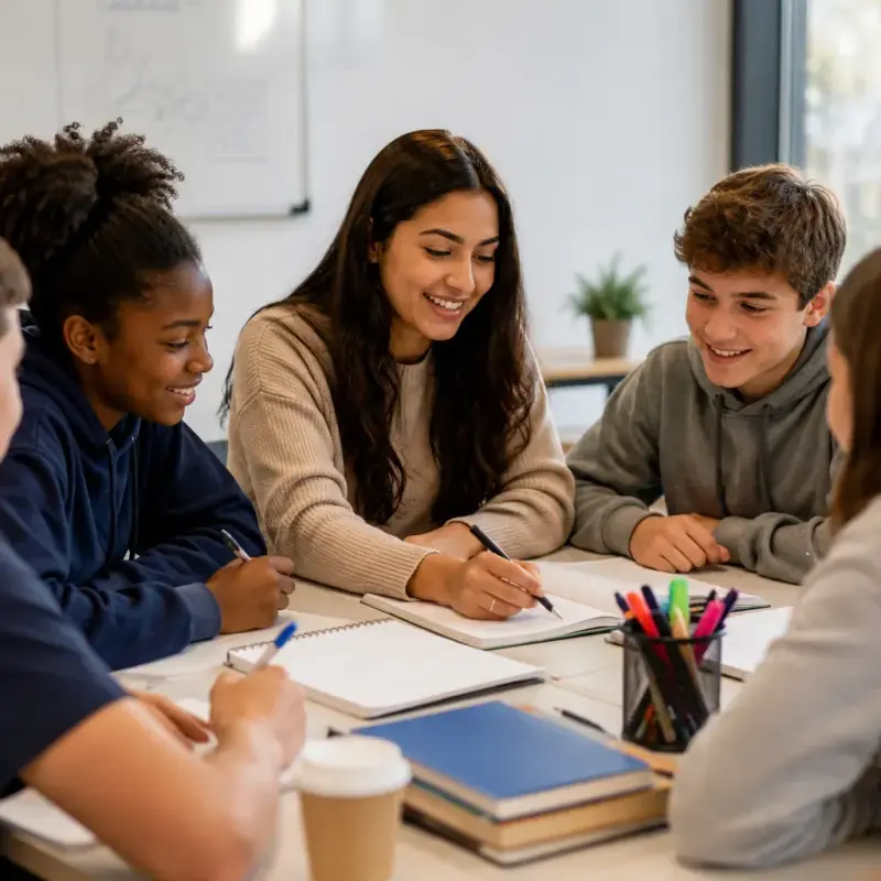 A group tutoring session